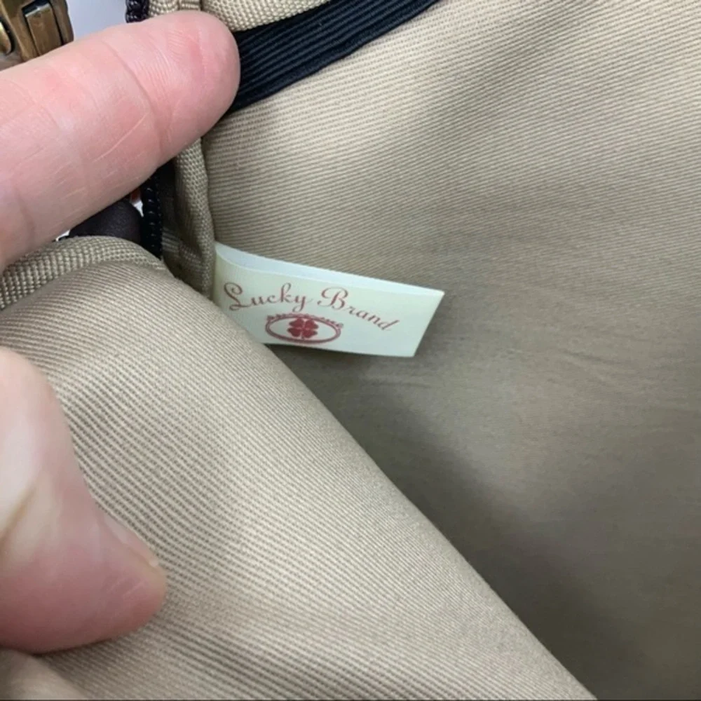 Lucky brand canvas padded messenger Crossbody laptop case